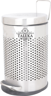 

Taluka (10 x 15 Inches ) Trash Can Pedal Bin Dustbin With Plastic Bucket Capacity:- 11 Liter Stainless Steel, Plastic Dustbin(Steel, Black)