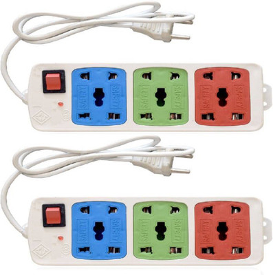 

Brand one 6 socket short wire extension cord pack of 2 6 A Five Pin Socket