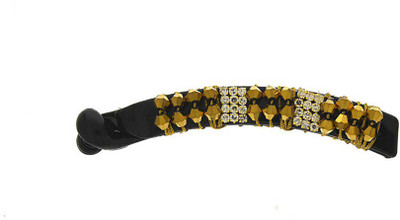 

Anuradha Art Jewellery Banana Clip Banana Clip(Gold, Black)