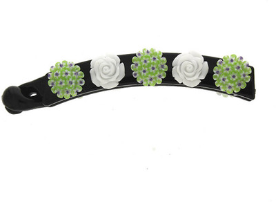 

Anuradha Art Jewellery Banana Clip Banana Clip(White, Green)
