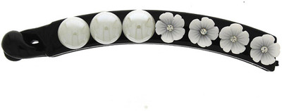 

Anuradha Art Jewellery Banana Clip Banana Clip(White, Black)