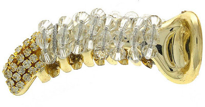 

Anuradha Art Jewellery Banana Clip Banana Clip(White, Gold)