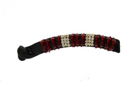 

Anuradha Art Jewellery Banana Clip Banana Clip(Red, Black)