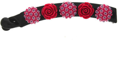 

Anuradha Art Jewellery Banana Clip Banana Clip(Red, Black)
