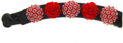 

Anuradha Art Jewellery Banana Clip Banana Clip(Red, Black)