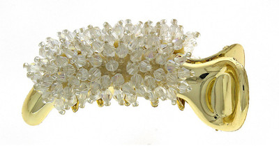 

Anuradha Art Jewellery Banana Clip Banana Clip(White, Gold)