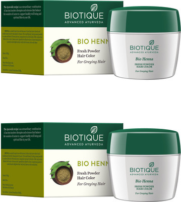 

BIOTIQUE BIO HENNA FRESH POWDER HAIR COLOR FOR GREYING HAIR 90GM Hair Color(HENNA NATURAL COLOR)