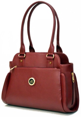 AGINOS Women Maroon Hand-held Bag