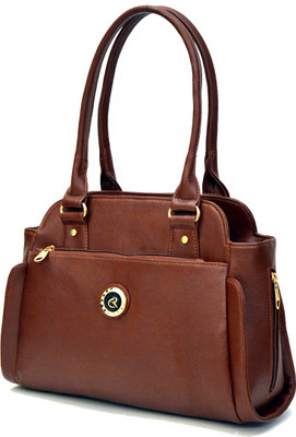 

AGINOS Hand-held Bag(Brown)