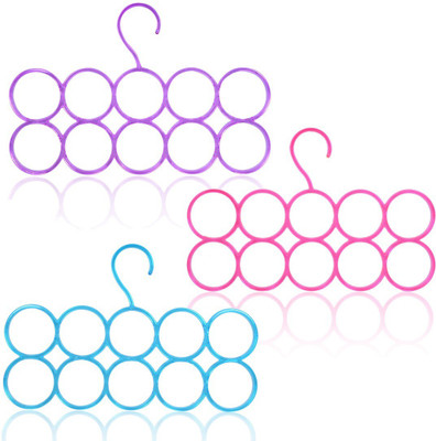 

ShopAIS Double line acrylic hanger Plastic Ring Hanger for Scarf, Shawl, Tie, Belt, Closet Accessory Wardrobe Organizer Scarf Organizer( )