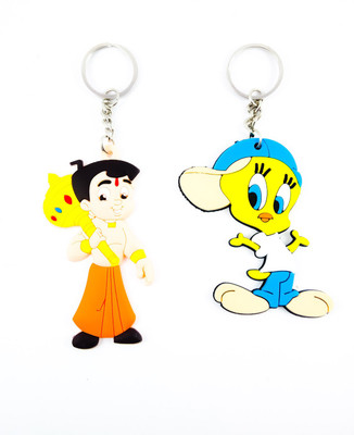 

ShopTop Combo rubber keychain pack of 2 ( Bheem & Tweety) Key Chain