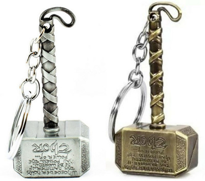 

Techitry Thor Hammer Combo of 2 Metal Key Chain