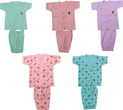 Indistar Baby Boys & Baby Girls Casual Top Pant(Multicolor)