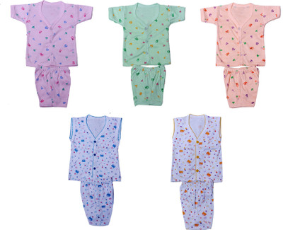 Indistar Baby Boys & Baby Girls Casual Top Pant(Multicolor)