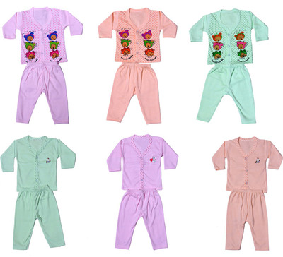 Indistar Baby Boys & Baby Girls Casual Top Pant(Multicolor)