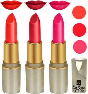 

ForSure Matte Lipstick 3Pack (Multicolour)(Orange, Red, Pink)