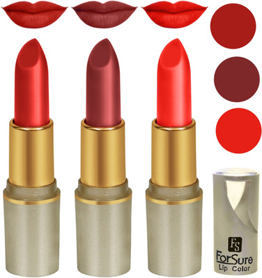 

ForSure Matte Lipstick 3Pack (Multicolour)(Red)