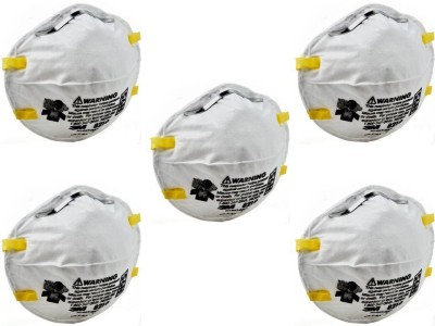 3M Pollution Mask and Respirator 8210 N95 (Pack of 5)(White, Free Size, Pack of 1)