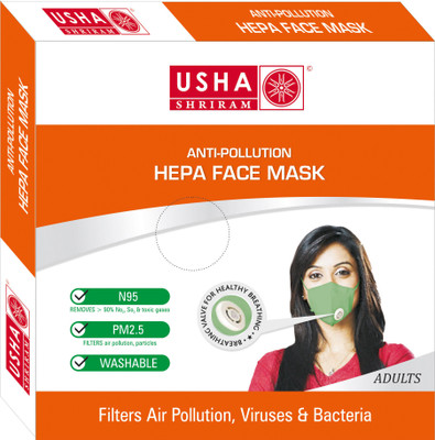 

Usha Shriram Air Mask Adult Face Mask ( pack of 1) FM-1895-A Mask and Respirator