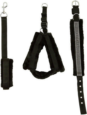 

Skora Premium Quality Harness +collar+leash set for Large breed Dog Dog Harness & Leash(, Black