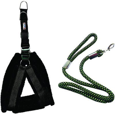 

Skora Dog Harness & Leash(, Black
