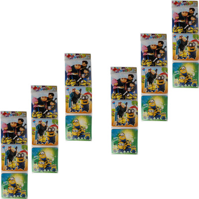 

Aarvi Set of 3 Pieces Minions Character Puzzle Birthday Return Gift for Kids (Pack of 12 Sets)(12 Pieces)
