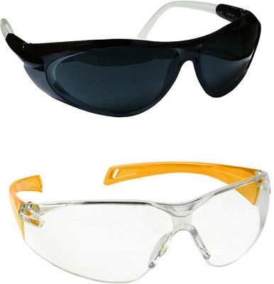 

Vezual Black & Clear Lens Bike Riding, Scratch Resistance Eye Protective Power Tool, Welding, Laboratory, Wood-working Safety Goggle(Free-size)