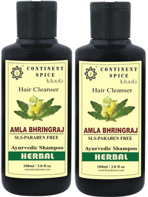 

Continent Spice Khadi Amla & Bhringraj Herbal Hair Cleanser (SLS & Paraben Free) CS682005(200 ml)