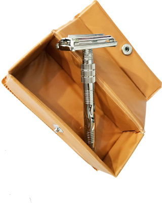 

Majik Long Handle Heavyweight Butterfly Open Double Edge Safety Razor Chrome Finish