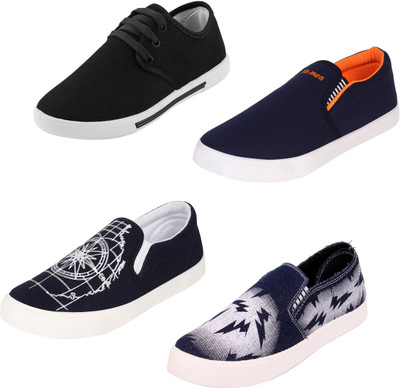 

SHOEFLY Multicolor Combo-(4)-486-689-349-461 Slip On Sneakers For Men(Multicolor