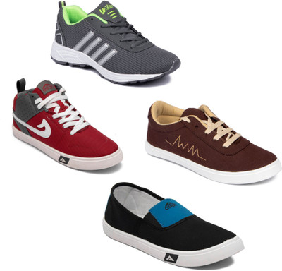 

Asian Men Casual & Running Shoes Combo Pack of 4 Running Shoes For Men(Multicolor