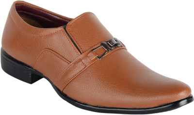 

JUMPING SHOES Black And Brown shoes formal mens and boys Slip On For Men(Brown