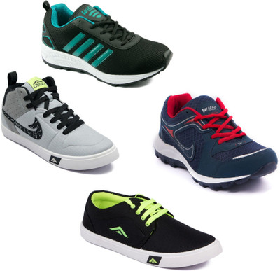 

Asian Men Casual & Running Shoes Combo Pack of 4 Casuals For Men(Multicolor