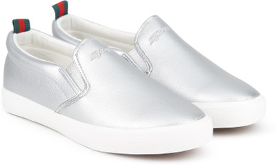 

Sparx Slip On Sneakers For Women(Silver, Silver white