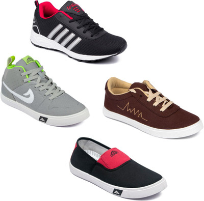 

Asian Men Casual & Running Shoes Combo Pack of 4 Casuals For Men(Multicolor