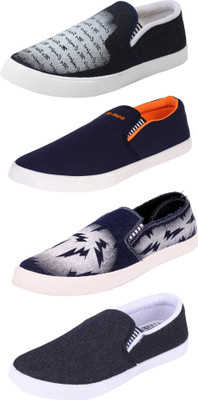 

SHOEFLY Multicolor Combo-(4)-486-689-723-720 Slip On Sneakers For Men(Multicolor