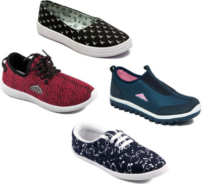 

Asian Women Casual & Running Shoes Combo Pack of 4 Walking Shoes For Women(Multicolor