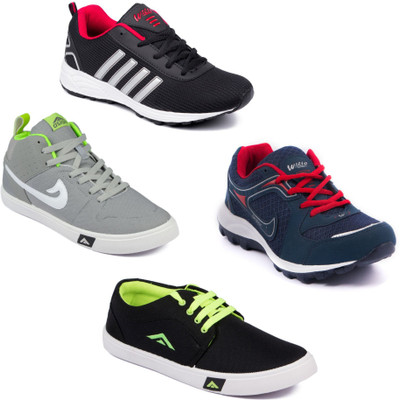 

Asian Men Casual & Running Shoes Combo Pack of 4 Casuals For Men(Multicolor