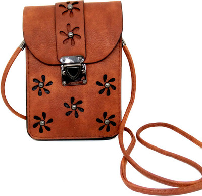 

VShine Girls Casual Brown Leatherette Sling Bag