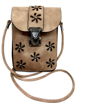

HALO NATION Girls Casual Grey Leatherette Sling Bag