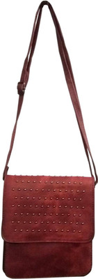 

HALO NATION Girls Casual Red Leatherette Sling Bag