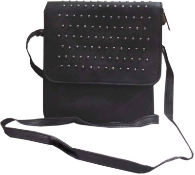 

HALO NATION Girls Casual Black Leatherette Sling Bag