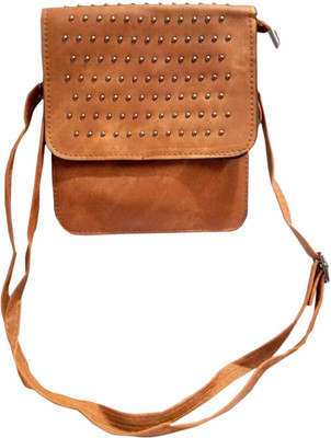 

VShine Girls Casual Brown Leatherette Sling Bag