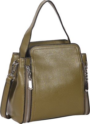 Bagkok Women Casual Green PU Sling Bag