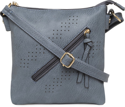 

Satchel Bags Women Casual Blue PU Sling Bag