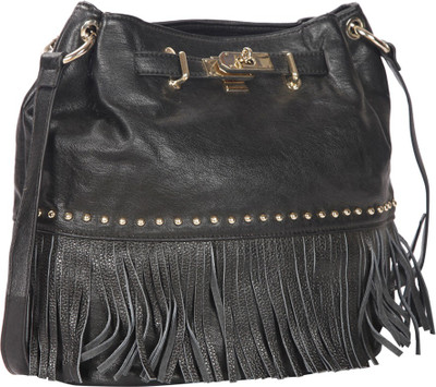 

Bagkok Women Formal Black PU Sling Bag