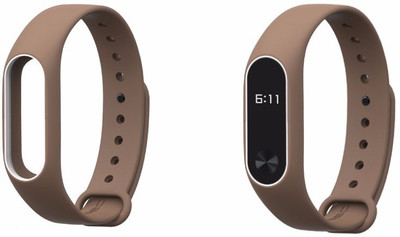 

Veronic Replacement strap for mi band 2 & Mi band HRX Brown Strap Smart Band Strap(Brown), Brown white