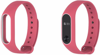 

Veronic Replacement Strap for mi band 2 & Mi band HRX Pink White Strap Smart Band Strap(Pink)