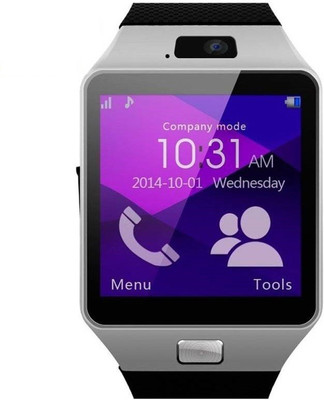 

Benison India ™ Bluetooth Wrist Mobile GSM SIM Card Camera Silver Multicolor Smartwatch(Black Strap Free Size)