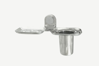 

Panther Verna soap dish and tumbler(steel)